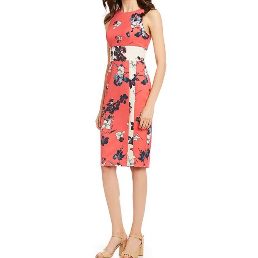 NWT Adrianna Papell Floral Print Sheath Dress SZ 4